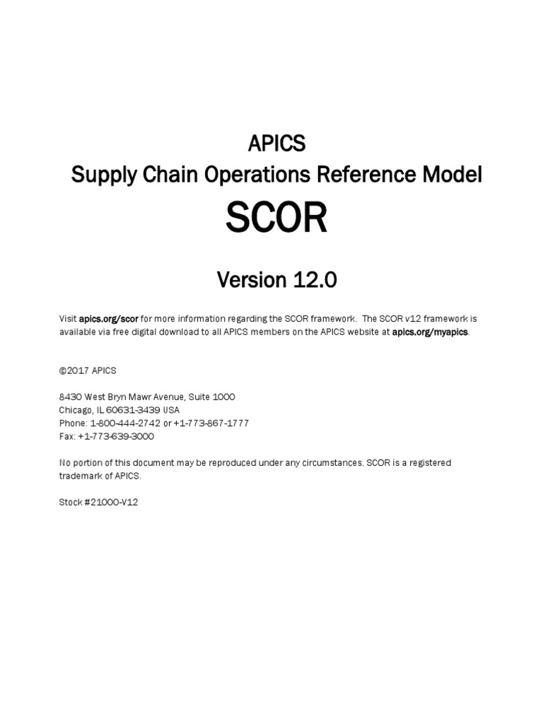 Scor v12 0 Framework Introduction | PDF | Supply Chain | Supply Chain ...