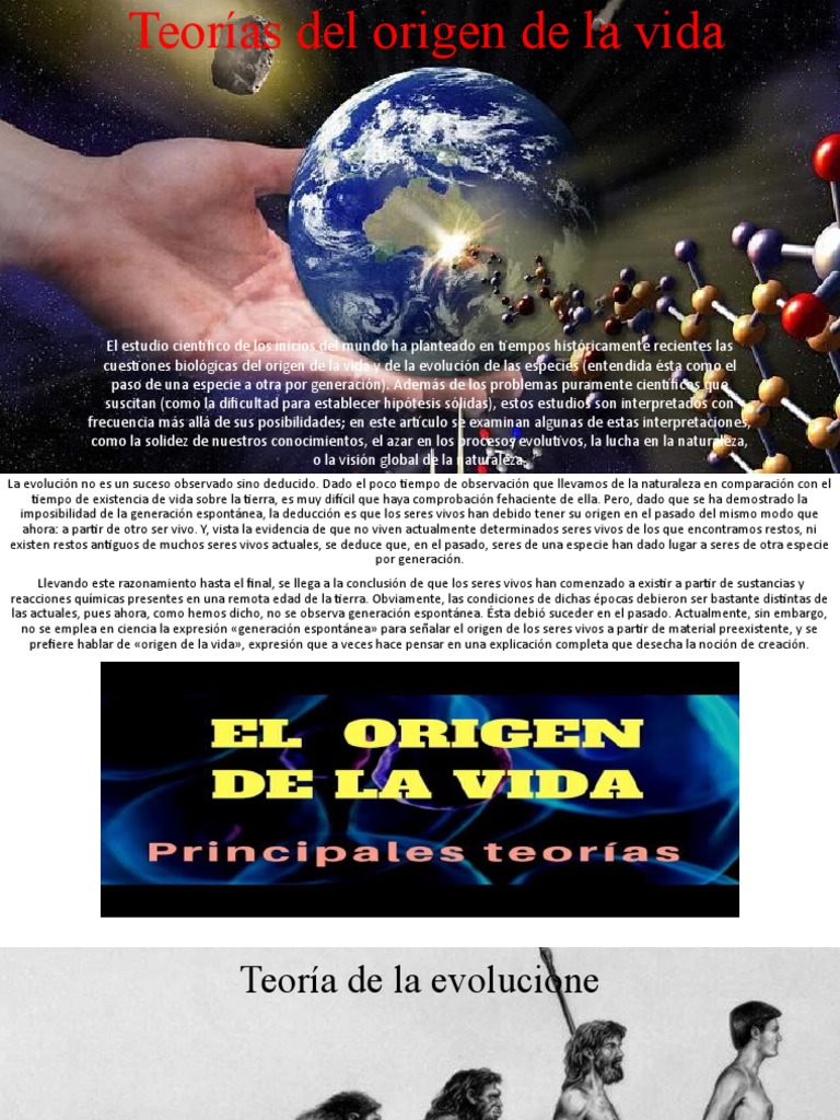 Teorías sobre el origen de la vida y el universo | PDF | Universo ...