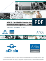 APICS Certified in Production and Inventory Management (CPIM)