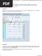 Difference Between Totals and Line Items After Archiving