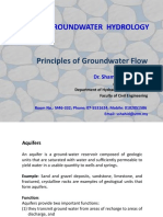 Mal1033: Groundwater Hydrology: Principles of Groundwater Flow