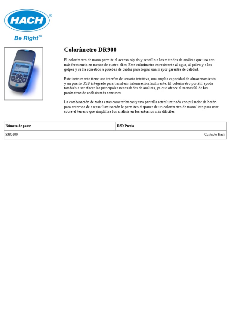 Ficha Técnica DR900 PDF