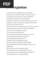 100 Perguntas para Filhos Adolescentes | PDF | Adolescência | Família