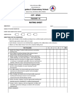 Cot Observation Rating Sheet