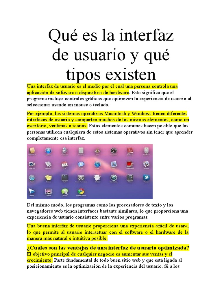 03 Tipos de Interfaz de Usuario PDF Interfaces gráficas de usuario Interfaz de usuario