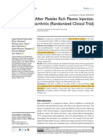 Changes After PRP Injection in Knee