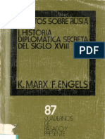 Karl Marx & Friedrich Engels - Escritos Sobre Rusia I. Historia Diplomática Secreta Del Siglo XVIII