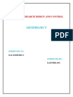 Miniproject: Business Research Design and Control