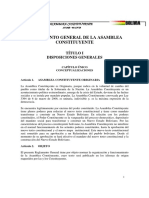 Reglamento General Asamblea Constituyente - 2006 - Bolivia 
