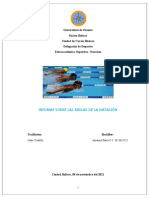 Informe Sobre Reglas de La Natacion