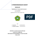 Makalah Sejarah Perkembangan Hadist