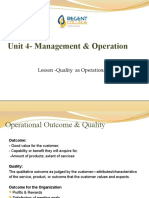 Lesson 8-Quality As Operational Outcome