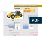 Rendimiento de Maquinarias Motoniveladora
