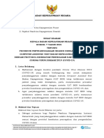 Surat Edaran Prosedur Penyelenggaraan Seleksi Dengan Metode Computer Assisted Test Badan Kepegawaian Negara Dengan Protokol Kesehatan Pencegahan Dan Pengendalian Corona Virus Disease 2019