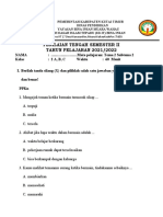 SOAL TEMATIK UTS KELAS 2C 2021 Subtema 2 Revisi