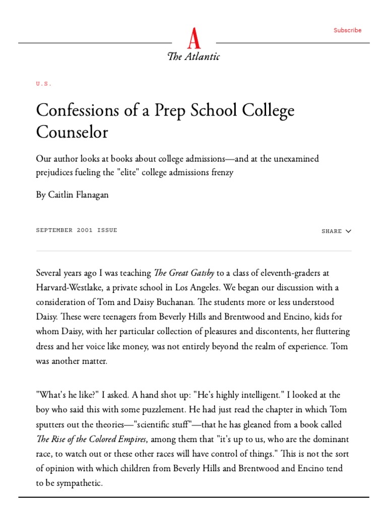 The Secrets Of College Admissions Pdf University And College