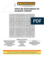 Sopa de Letras Licenciatura en Educacion