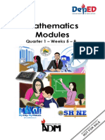 Mathematics Modules: Quarter 1 - Weeks 5 - 8