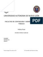 Política fiscal UANL Facultad de Contaduría