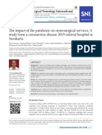 The Impact of The Pandemic On Neurosurgical Services A Study From A Coronavirus Disease 2019 Referral Hospital in Surakarta