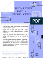 Class 8 - Writing A Review - Intro