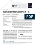 Technical Feasibility For Use of FGD Gypsum As An Additive Setting Time Retarder For Portland Cement