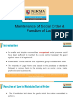 Maintaining Social Order Through Law and Social Norms