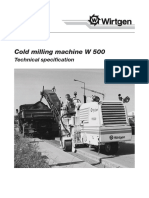 Cold Milling Machine W 500: Technical Specification