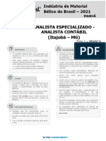 IMBEL2021-Ita NS73 Analista Especializado - Analista Contabil (NS73) Tipo 1