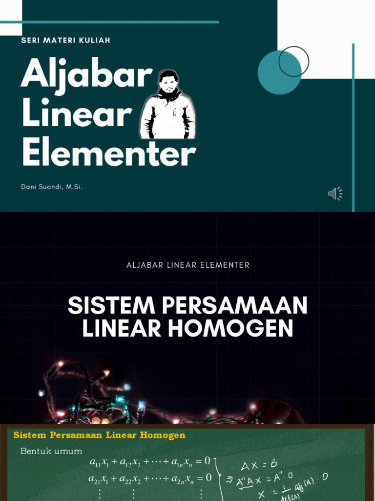 Solusi Sistem Persamaan Linear Homogen | PDF | Metode & Bahan Ajar
