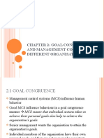 Chapter 2: Goal Congruence and Management Control in Different Organisations