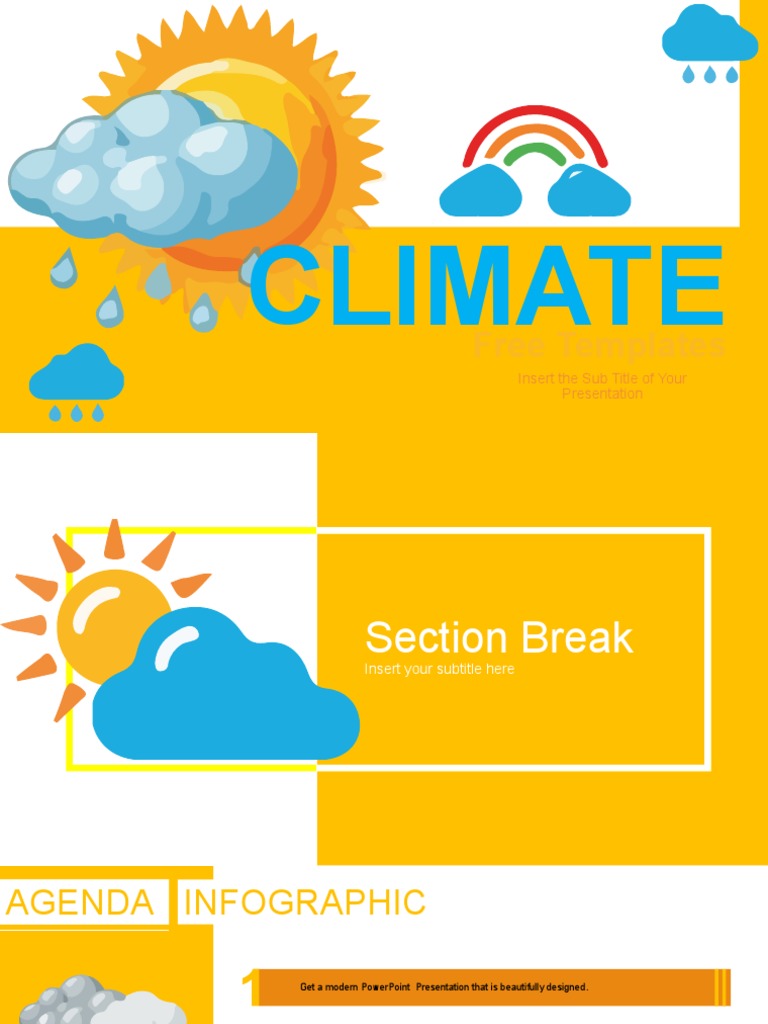 Plantilla PowerPoint Del Clima | PDF | Microsoft Power Point | Infographics