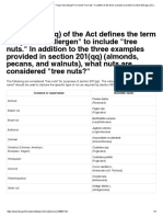 Section 201 (QQ) of The Act Defines The Term - Major Food Allergen - To Include - Tree Nuts