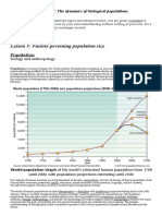 Population: The Dynamics of Biological Populations