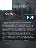 LESSON 5 - 7P's Marketing Mix