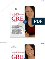Verbal Workout For The New GRE