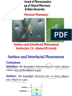 Surface and Interfacial Phenomena.