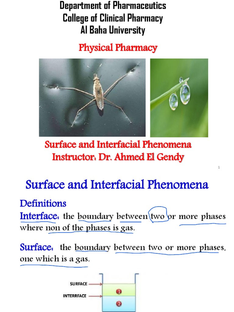 Surface and Interfacial Phenomena in Pharmacy | PDF | Surfactant ...