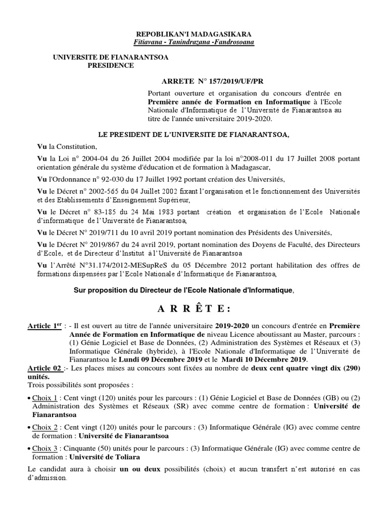 Arrete 2019 | PDF | Informatique | France