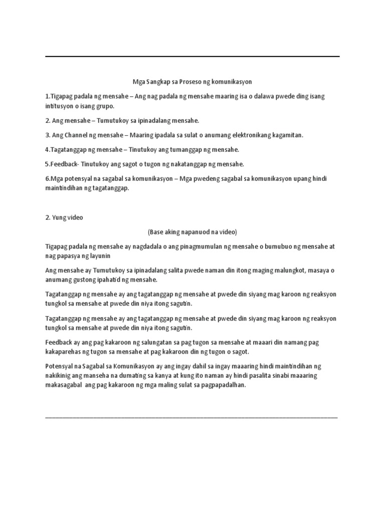 Komunikasyon Intrapersonal | PDF