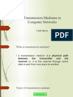 Transmission Mediums in Computer Networks: Unit Three