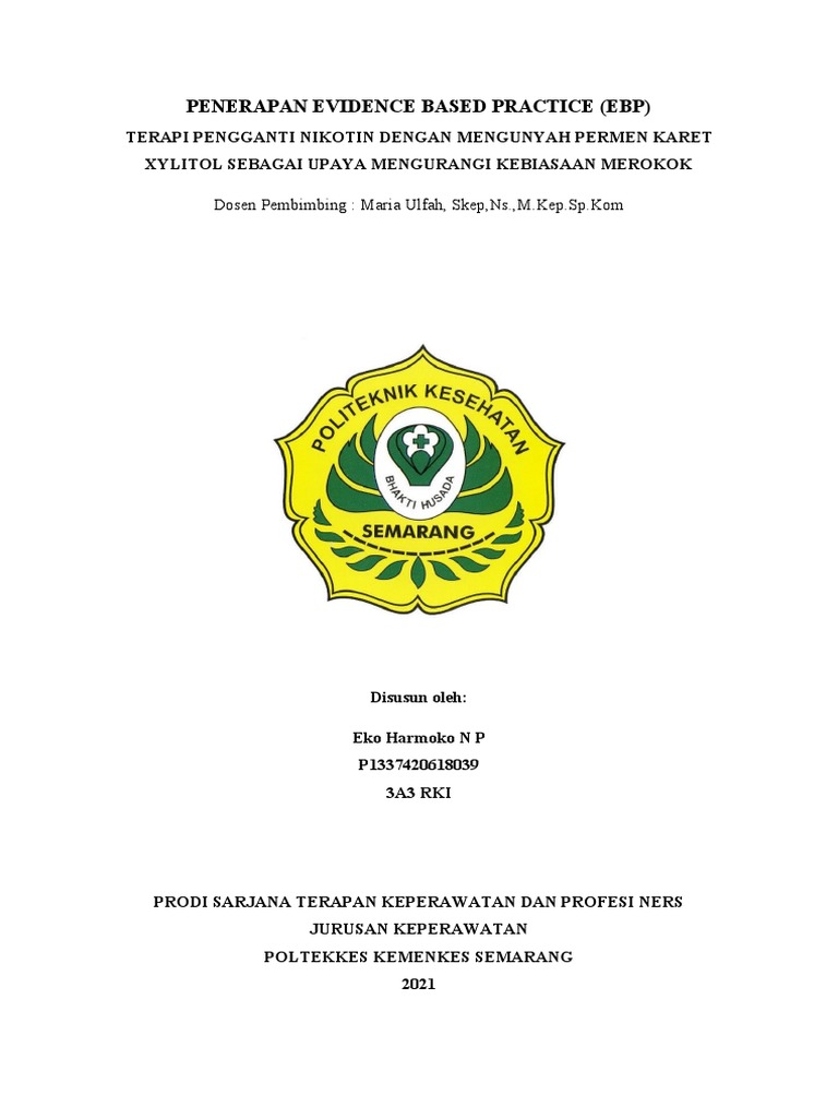 Penerapan Evidence Based Practice Ebp Dosen Pembimbing Maria Ulfah