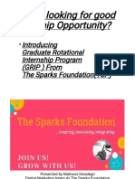 Are You Looking Internship Opportunity? Introducing GRIP by The Sparks Foundation 