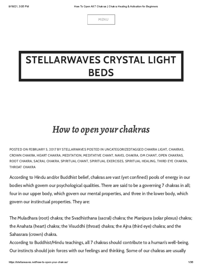 How To Open All 7 Chakras Chakra Healing & Activation For Beginners