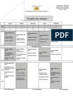 Emploi Du Temps Francais 5 Et 6 AEP Mes Apprentissages