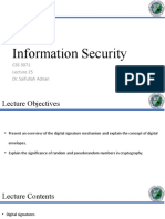 Information Security: CSS 3071 Dr. Saifullah Adnan