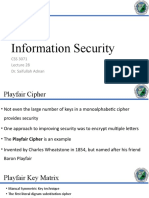 Information Security: CSS 3071 Dr. Saifullah Adnan