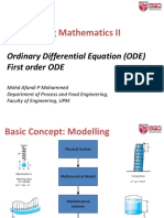 ECC 3012 Engineering Mathematics II: Ordinary Differential Equation (ODE) First Order ODE