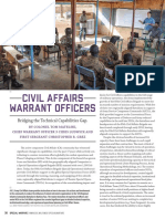 Civil Affairs Warrant Officers: Bridging The Technical Capabilities Gap