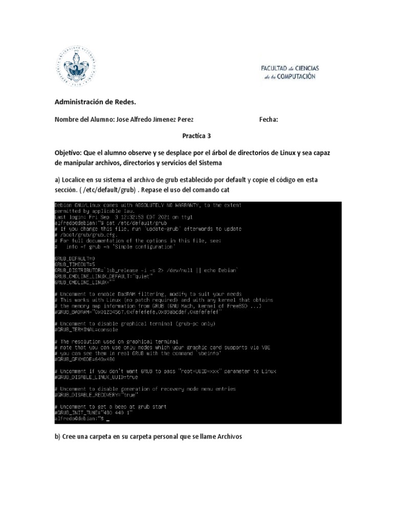 Manejo de Archivos y Directorios en Linux | PDF | Archivo de ...